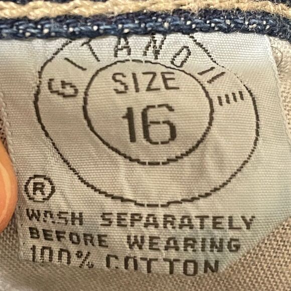 Vintage Gitano 80’s Ultra High Waist Tapered Leg Acid Washed Jeans Size 16 - Picture 9 of 11